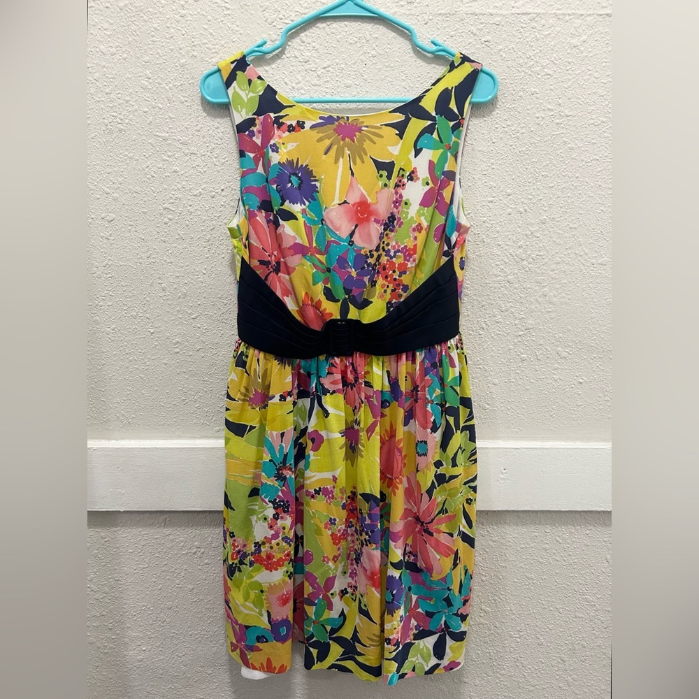 Trina Turk Floral Fit and Flare Silk Blend Dress Size 6